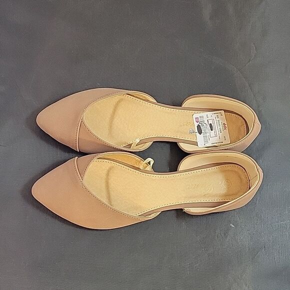 BRAND NEW LYNX POINTED TOE D'ORSAY SLIP ON WOMEN"S FLAT SHOE - Picture 4 of 15